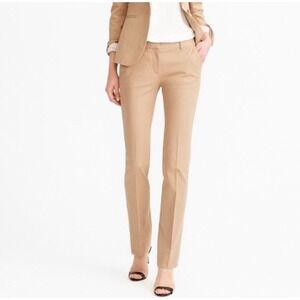 J.Crew Women's Wool Blend Slim Ankle Skimmer Dress Pants Camel Sz 2 Style‎ 53528